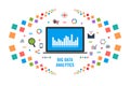 Big data analysis, web marketing information and research report.