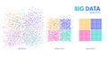 Big data analytics. Chaotic data analysed and sorted to structured solution. Machine learning algorithm visualisation Royalty Free Stock Photo