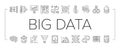 big data analytics hadoop icons set vector Royalty Free Stock Photo