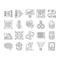 big data analytics hadoop icons set vector Royalty Free Stock Photo