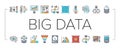 big data analytics hadoop icons set vector Royalty Free Stock Photo
