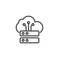 Big data analytics line icon Royalty Free Stock Photo