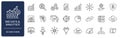 Big Data and Analytics Line Icon Set with Editable Stroke. Royalty Free Stock Photo