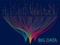 Big data visualization concept vector. Royalty Free Stock Photo