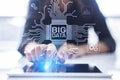 Big data analytics platform, business intelligence and modern technology concept on vitual screen Royalty Free Stock Photo