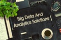 Big Data And Analytics Solutions Concept. 3D render. Royalty Free Stock Photo