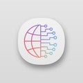 Big data app icon Royalty Free Stock Photo