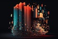 Big data, Artificial Intelligence and Quantum computing concept. Generative AI Royalty Free Stock Photo