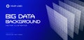 Big data background, layered polygon mesh panels in blue tech style. For analytics dashboard, report, website header Royalty Free Stock Photo