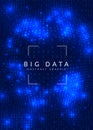 Big data background. Technology for visualization, artificial intelligence, deep learning and quantum computing. Royalty Free Stock Photo
