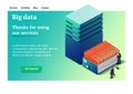 Datacenter isometric vector illustration