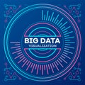 Big data banner, outline style