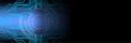 Big data. Binary Code circuit Background, flowing number one and zero text in binary code format in technology backgound. Royalty Free Stock Photo