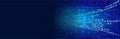 Big data. Binary Code circuit Background, flowing number one and zero text in binary code format in technology backgound. Royalty Free Stock Photo