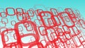 Big data binary code, computer cyber attack vector concept Royalty Free Stock Photo