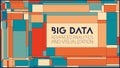 Big data blocks colorful visualization. Futuristic infographic. Information aesthetic design. Visual data stack