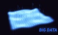 Big data blue plot visualization. Futuristic infographic. Information aesthetic design. Visual data complexity. Royalty Free Stock Photo