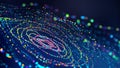 Big data. Business and digital technologies. Data flow in a secure system. Wireless systems, globalization. Data analytics, blockc Royalty Free Stock Photo