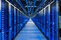 Big data center technology warehous with servers information digitalization Starts SAAS Cloud Computing Web Service