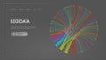Big Data Circle blockchain technology background. Neural network digital background