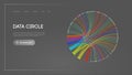 Big Data Circle blockchain technology background. Neural network digital background