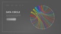 Big Data Circle blockchain technology background. Neural network digital background