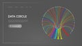 Big Data Circle blockchain technology background. Neural network digital background