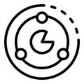 Big data circle icon, outline style