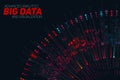 Big data circular colorful visualization. Futuristic infographic. Information aesthetic design. Visual data complexity. Royalty Free Stock Photo