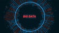 Big data circular visualization. Futuristic infographic. Information aesthetic design. Visual data complexity. Complex Royalty Free Stock Photo