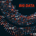 Big data circular visualization. Futuristic infographic. Information aesthetic design. Visual data complexity.