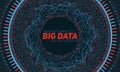 Big data circular visualization. Futuristic infographic. Information aesthetic design. Visual data complexity.