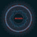 Big data circular visualization. Futuristic infographic. Information aesthetic design. Visual data complexity.