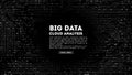 Big Data cloud computing. Blockchain visualiztion. Social network information complexity. Royalty Free Stock Photo