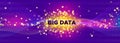 Big Data Cloud. Light Technology Abstract. 3d Royalty Free Stock Photo