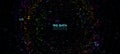 Big data cloud visualization. Futuristic infographic. Information cloud computing. Visual data complexity. Complex