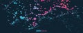 Big data cloud visualization. Futuristic infographic. Information cloud computing. Visual data complexity. Complex