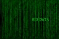 Big data concept and binary code decimal idea