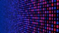 Big data concept with binary code. glowing digital numbers 3d illustration. Royalty Free Stock Photo