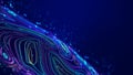 Big Data concept. Digital neural network. Introduction of artificial intelligence. Cyberspace of future