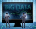 Big data concept with data mining analyst Royalty Free Stock Photo