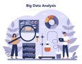 Big data concept. Modern computer technology. Analyzing digital Royalty Free Stock Photo