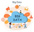 Big data concept. Modern computer technology. Analyzing digital Royalty Free Stock Photo