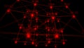 Big data concept. Random numbers and data streams around . Futuristic technology background. 3D rendering Royalty Free Stock Photo