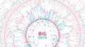 Big data concept visualization. Data complexity representation. Abstract radial plot