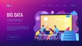 Big data conferenceconcept landing page. Royalty Free Stock Photo