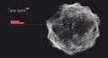Big data creative visualization. Cluster computing concept. Information clustering. Social media graph of users