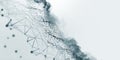 Big data, cryptography programming 3D illustration. Neural network, cloud technologies