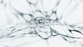 Big data, cryptography programming 3D illustration. Neural network, cloud technologies. Global database