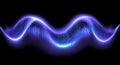 Big Data Cyber Strings - 3D illustration featuring wavy lines in the information code field, representing data flow and Royalty Free Stock Photo